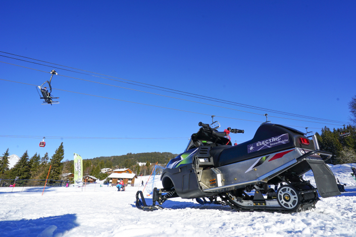 Les Gets avec le télésiège des Chavannes Express et Mountain E-Park